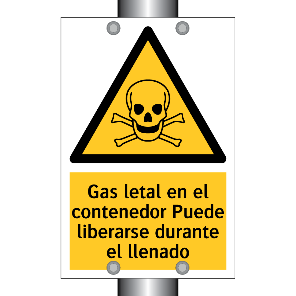 Gas letal en el contenedor Puede liberarse durante el llenado