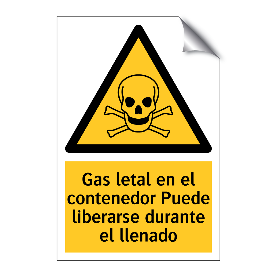 Gas letal en el contenedor Puede liberarse durante el llenado