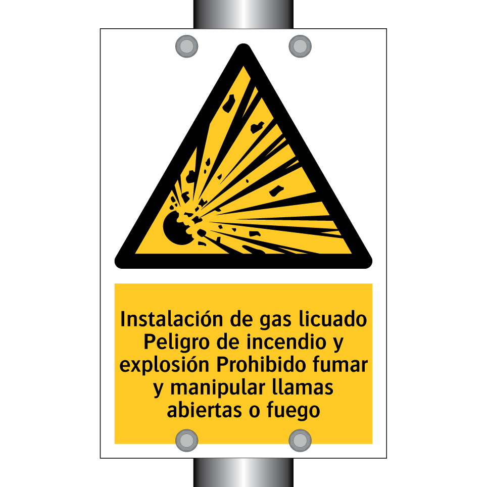 Instalación de gas licuado Peligro de incendio y explosión Prohibido fumar y manipular llamas abiertas o fuego