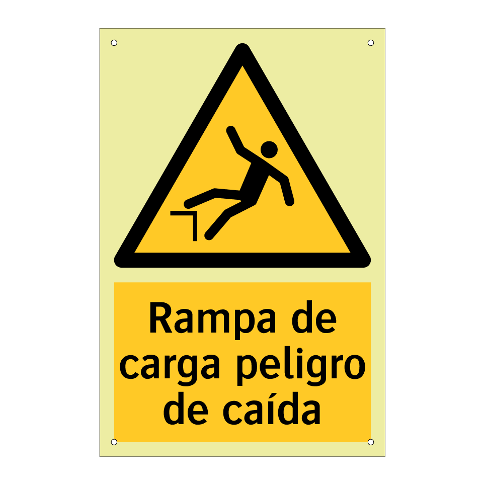 Rampa de carga peligro de caída