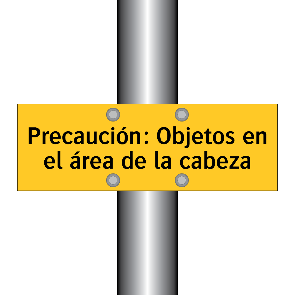 Precaución: Objetos en el área de la cabeza