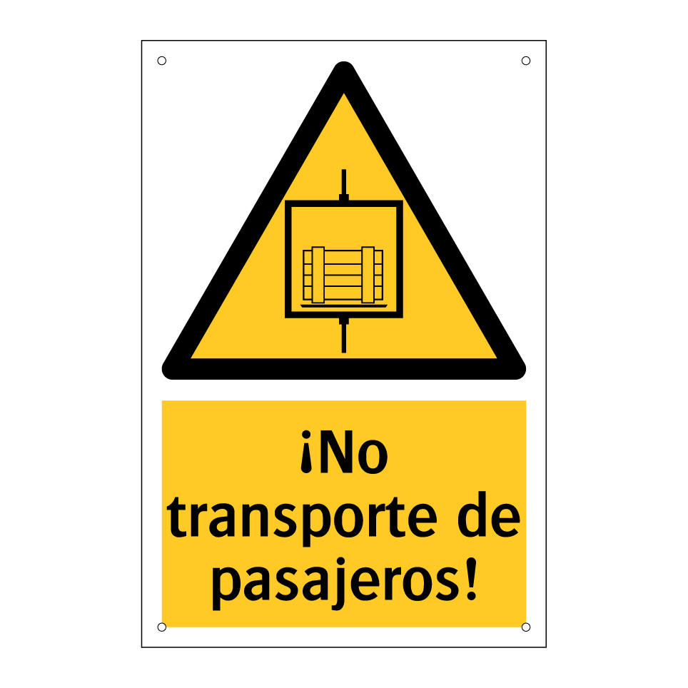 ¡No transporte de pasajeros!