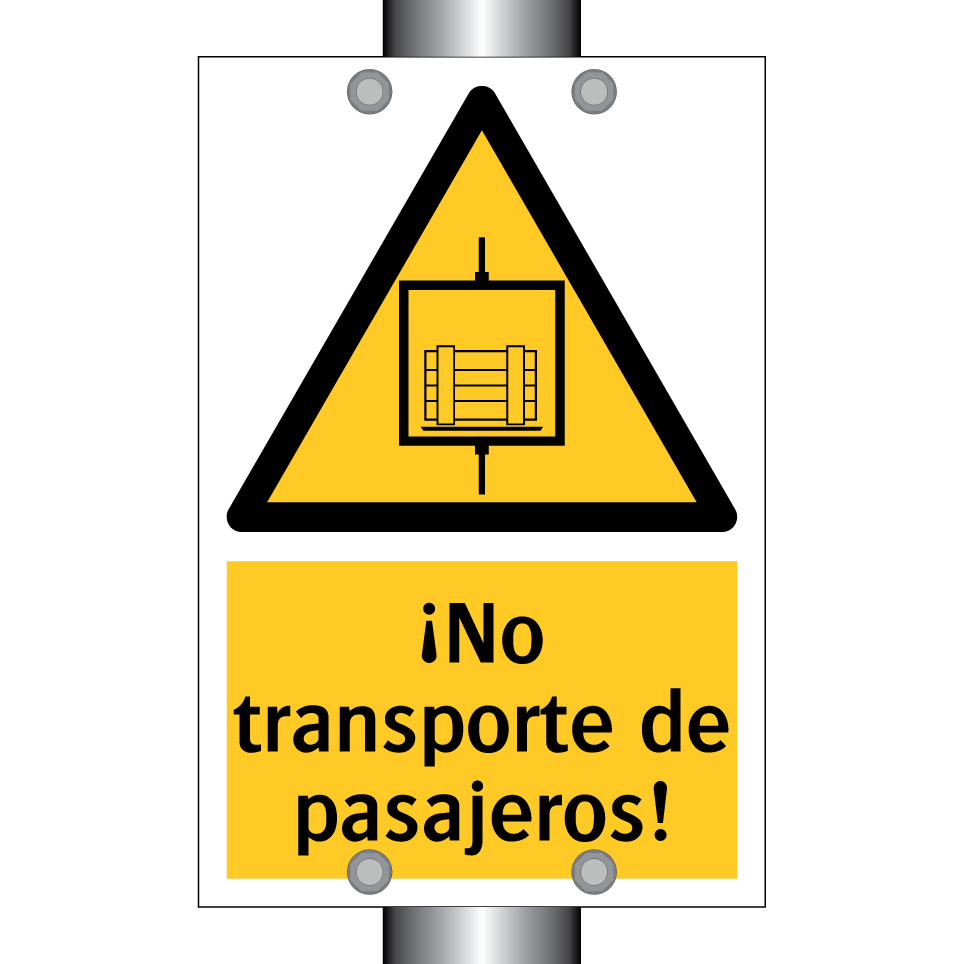 ¡No transporte de pasajeros!