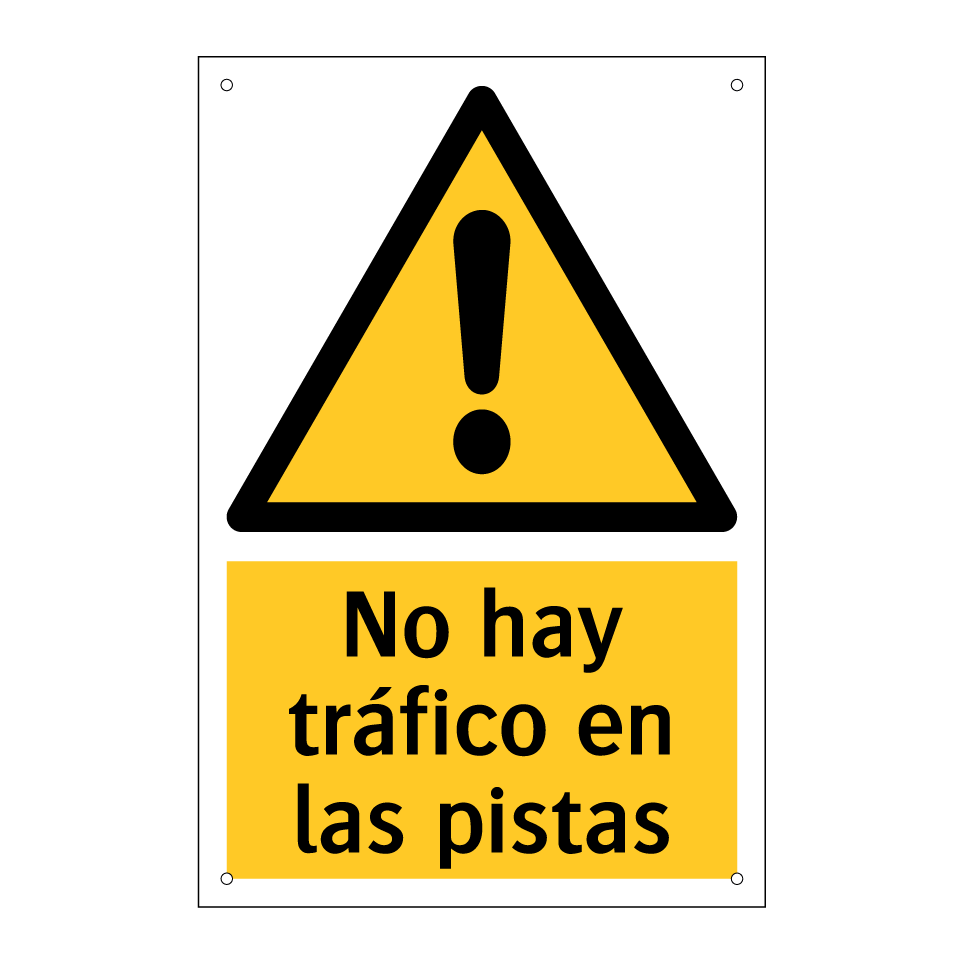 No hay tráfico en las pistas