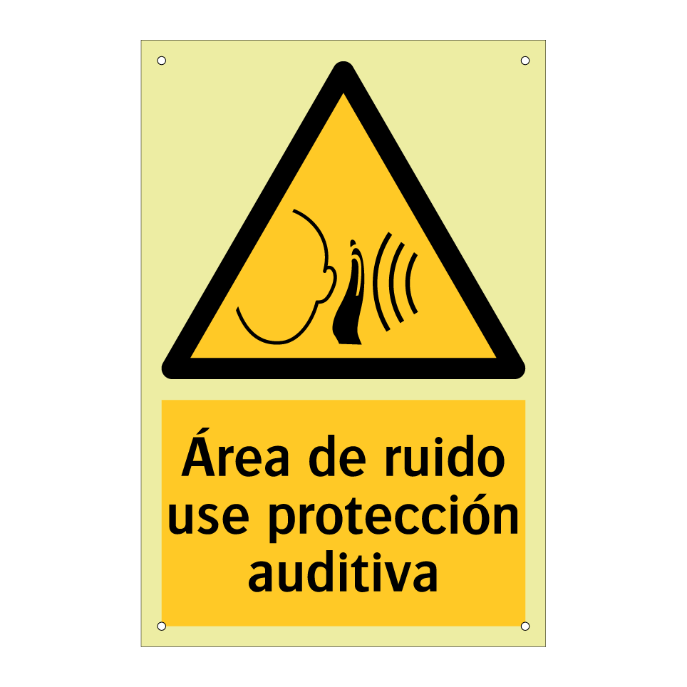 Área de ruido use protección auditiva