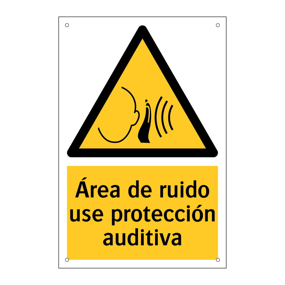 Área de ruido use protección auditiva