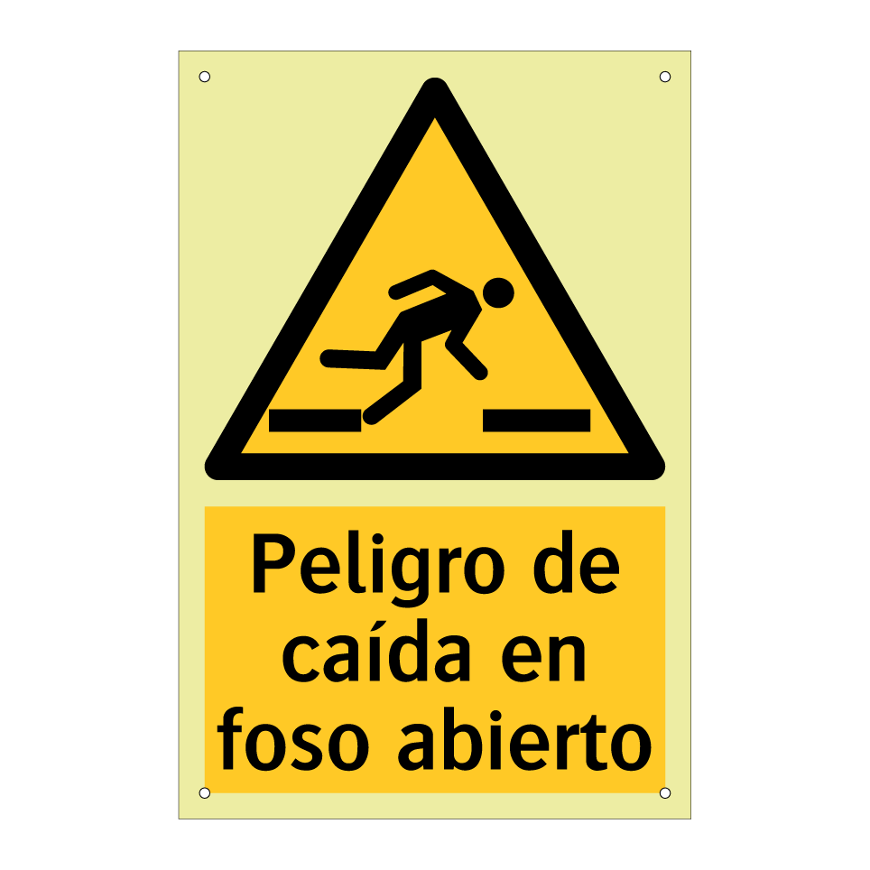 Peligro de caída en foso abierto