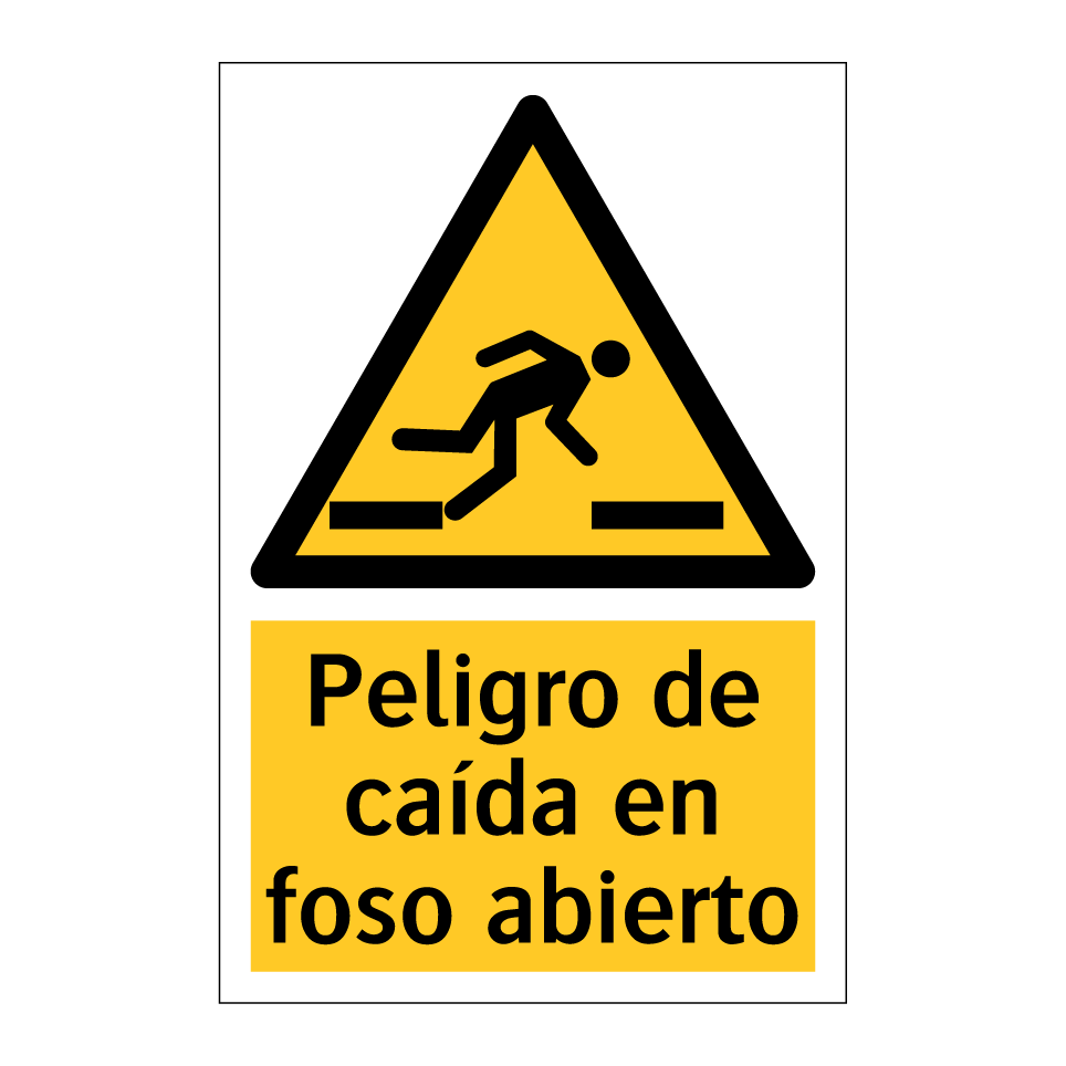 Peligro de caída en foso abierto