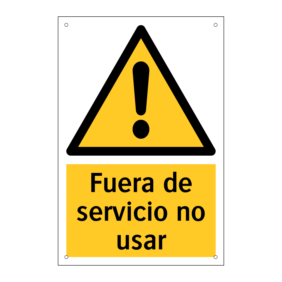 Fuera de servicio no usar
