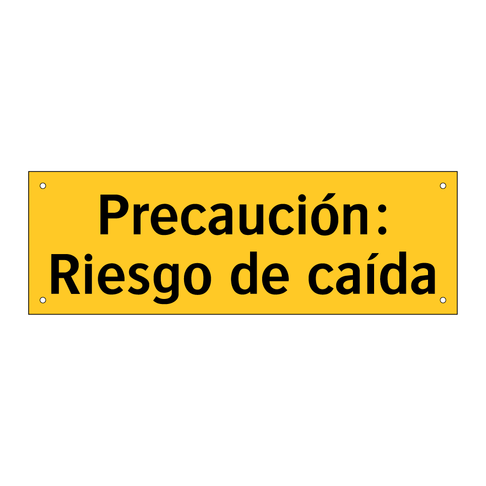Precaución: Riesgo de caída