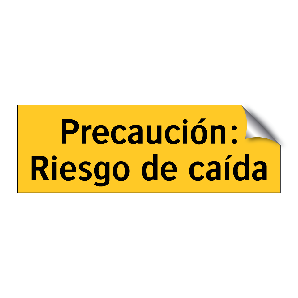 Precaución: Riesgo de caída