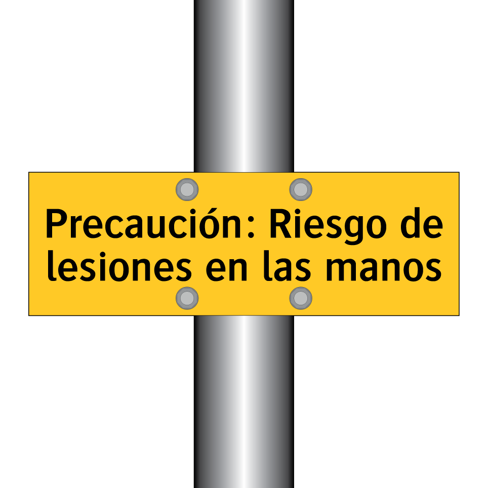 Precaución: Riesgo de lesiones en las manos