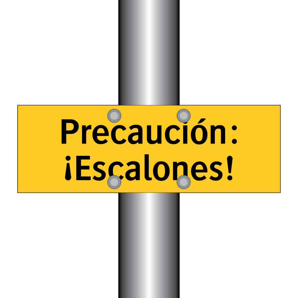 Precaución: ¡Escalones!