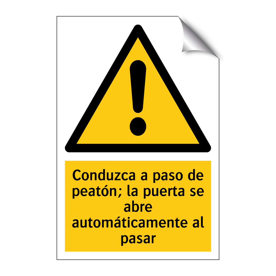 Conduzca a paso de peatón; la puerta se abre automáticamente al pasar