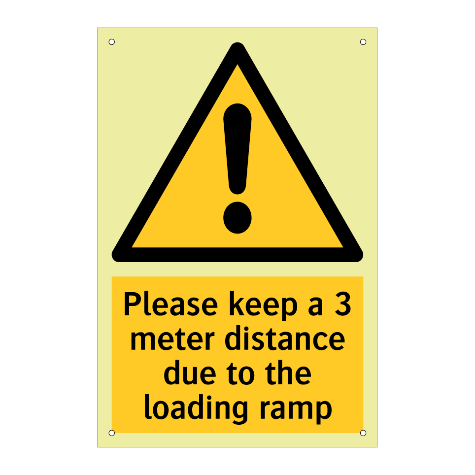 Please keep a 3 meter distance due to the loading ramp