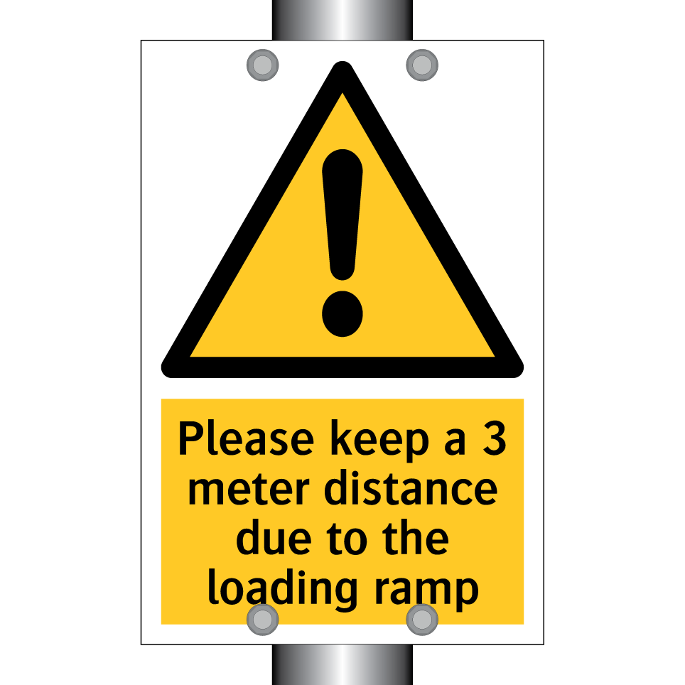 Please keep a 3 meter distance due to the loading ramp