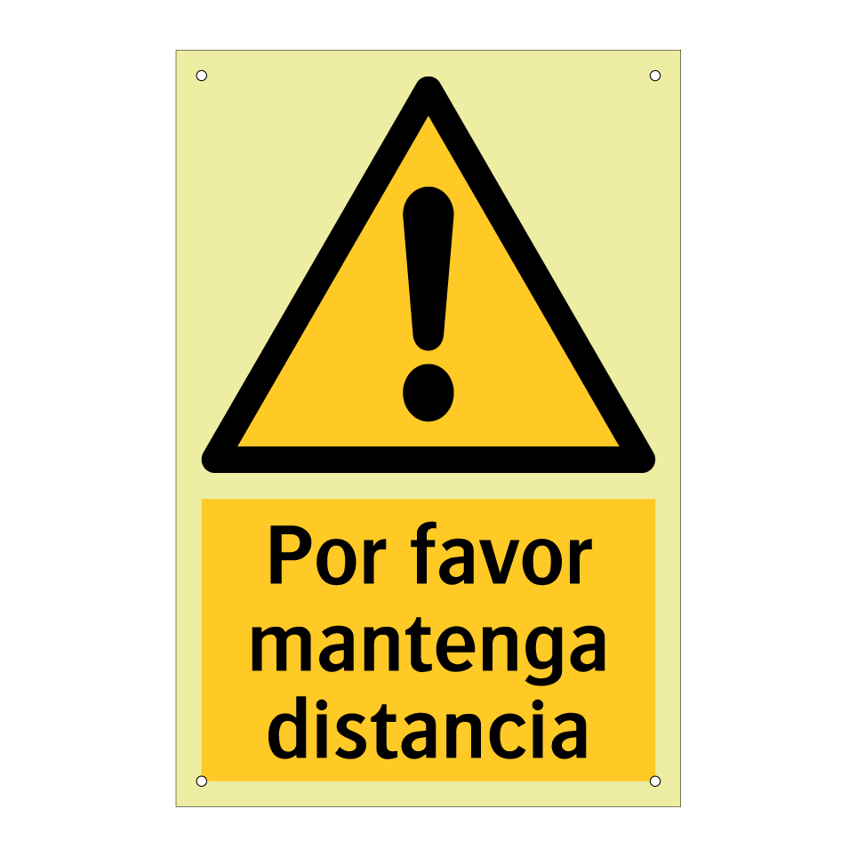 Por favor mantenga distancia
