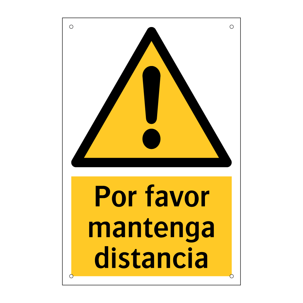 Por favor mantenga distancia
