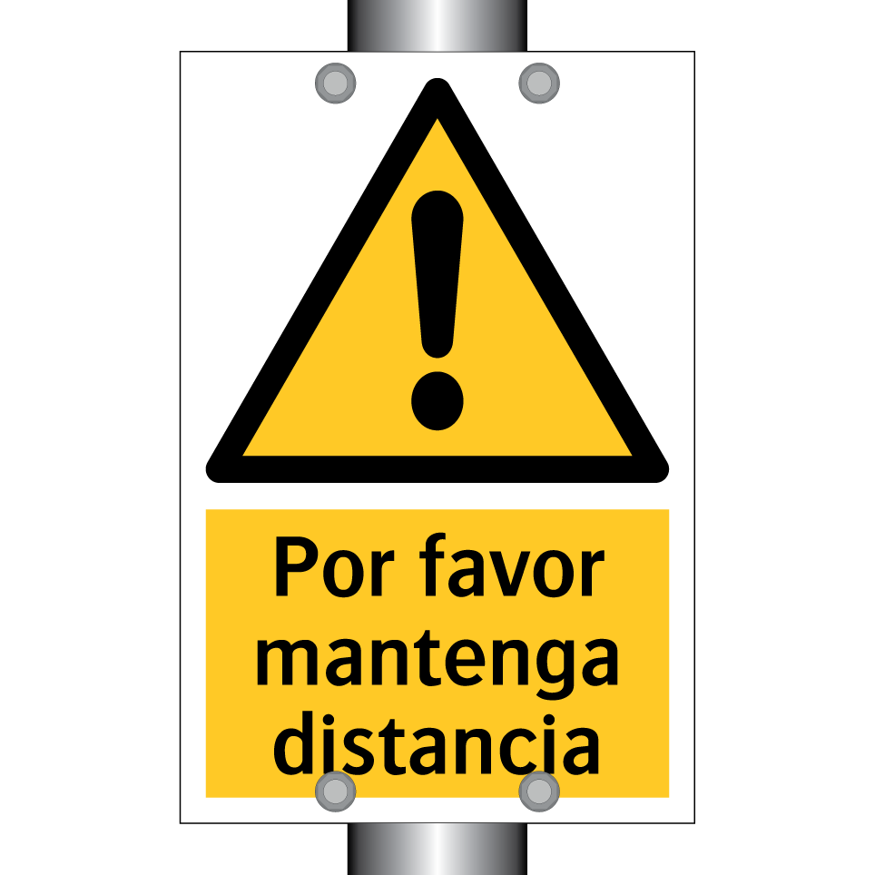 Por favor mantenga distancia