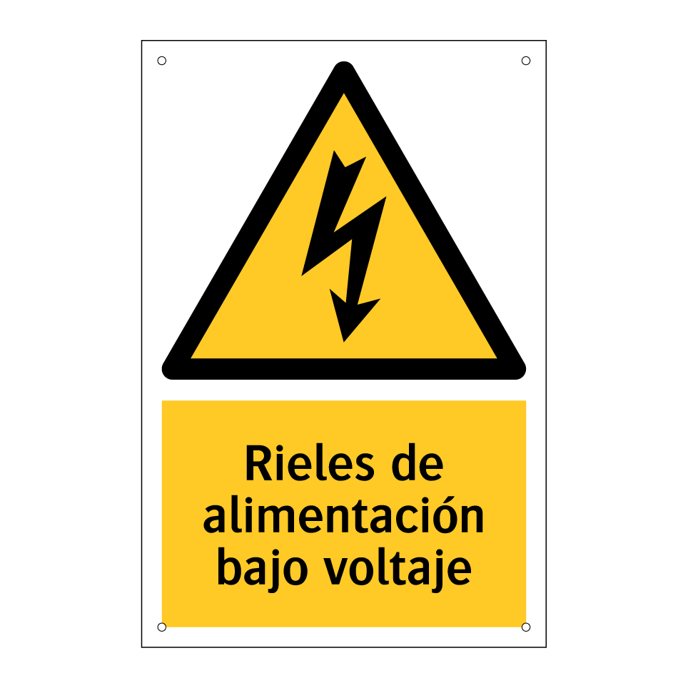 Rieles de alimentación bajo voltaje