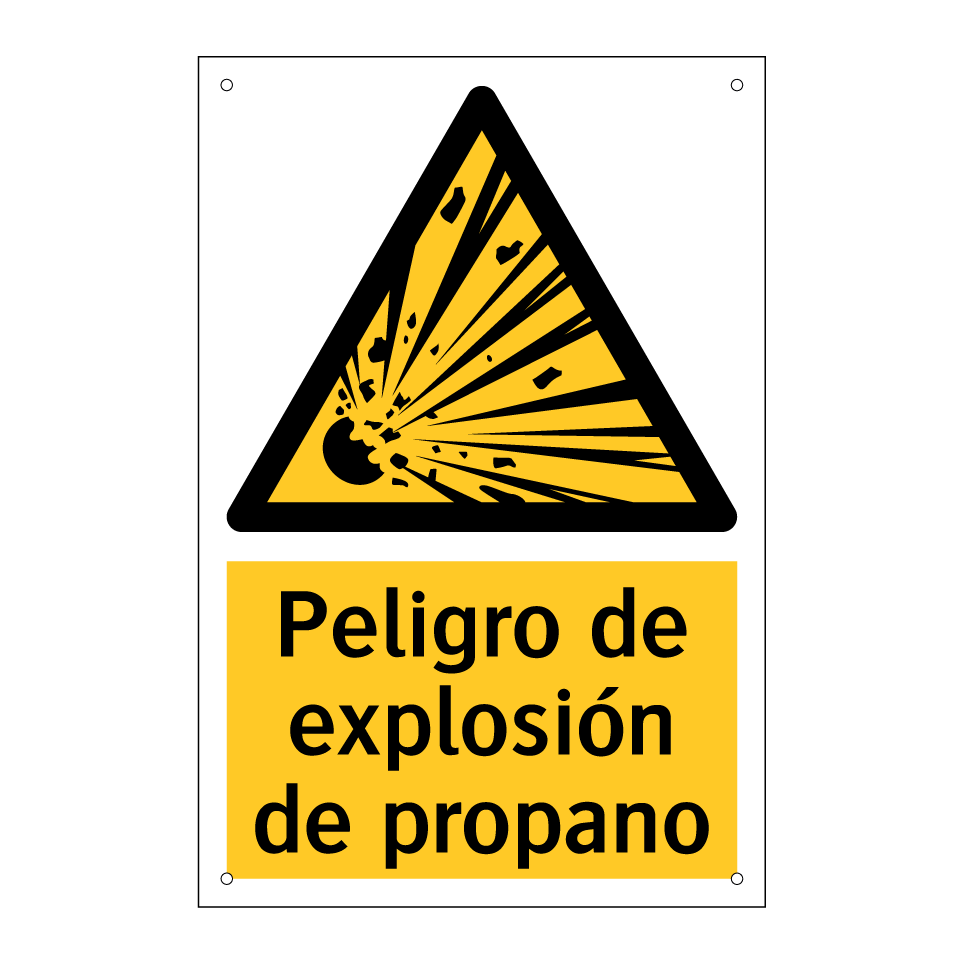 Peligro de explosión de propano