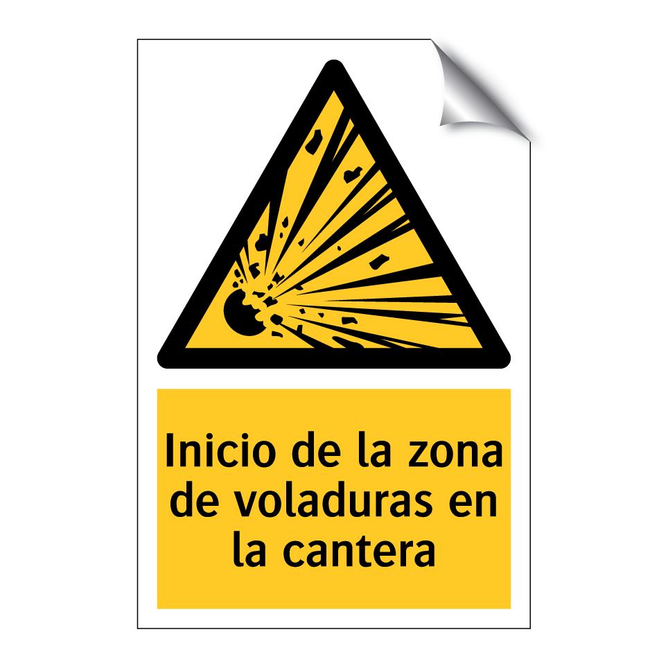 Inicio de la zona de voladuras en la cantera