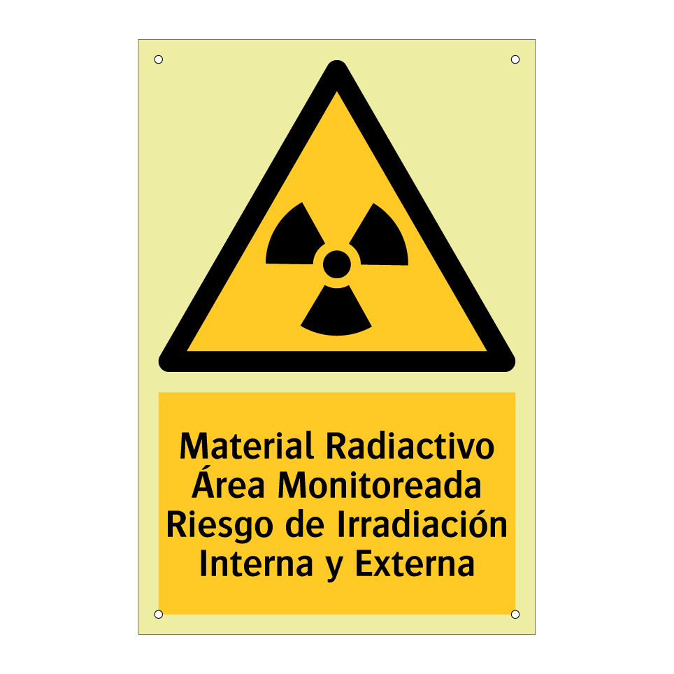 Material Radiactivo Área Monitoreada Riesgo de Irradiación Interna y Externa