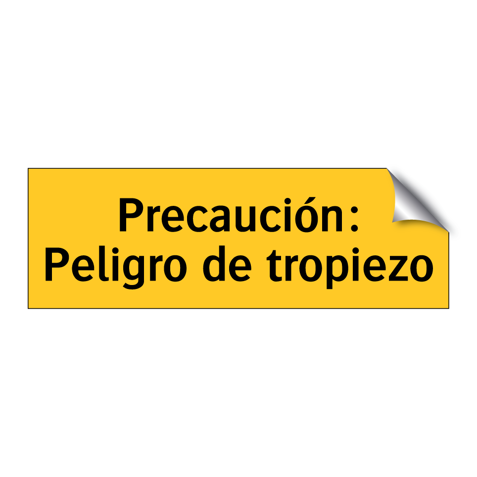 Precaución: Peligro de tropiezo