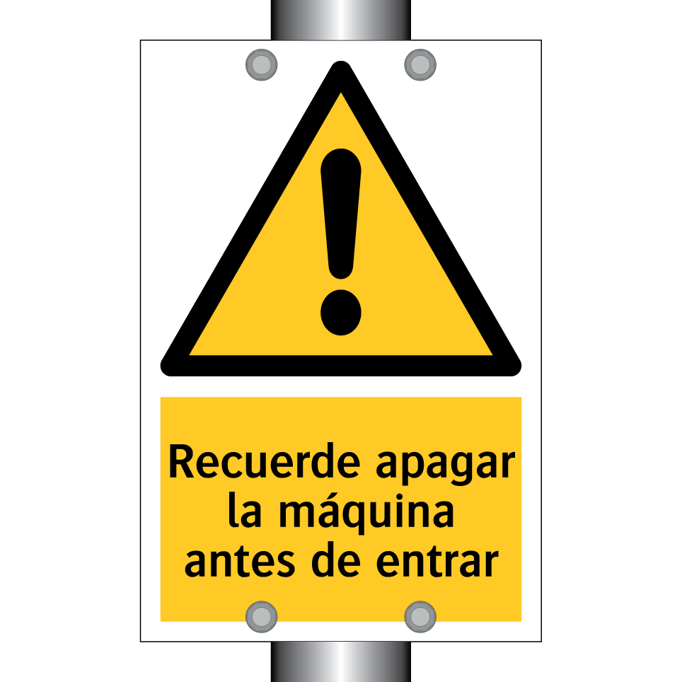 Recuerde apagar la máquina antes de entrar