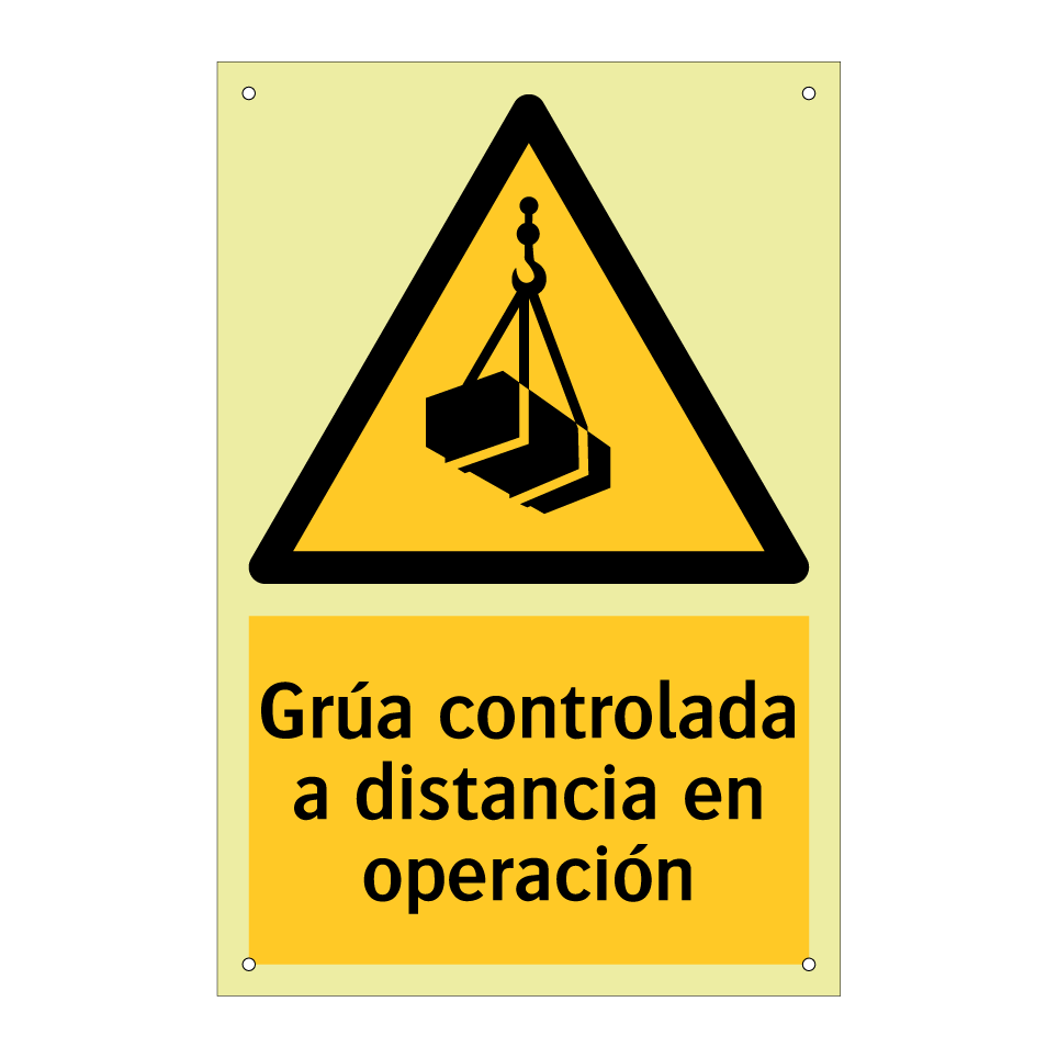 Grúa controlada a distancia en operación