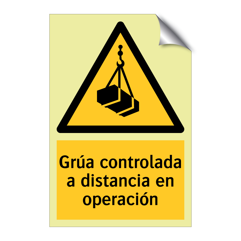 Grúa controlada a distancia en operación