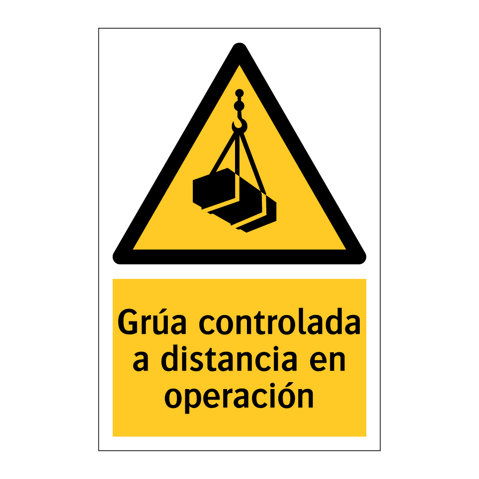 Grúa controlada a distancia en operación