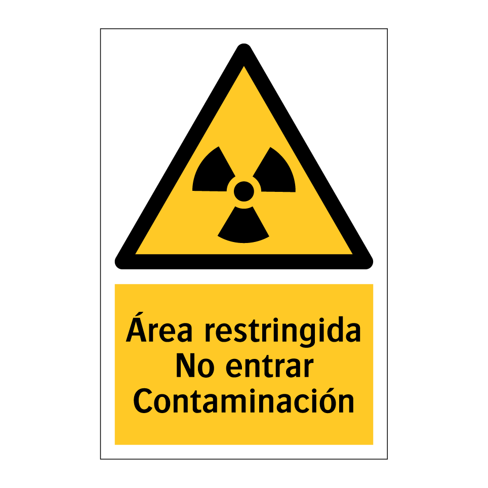 Área restringida No entrar Contaminación