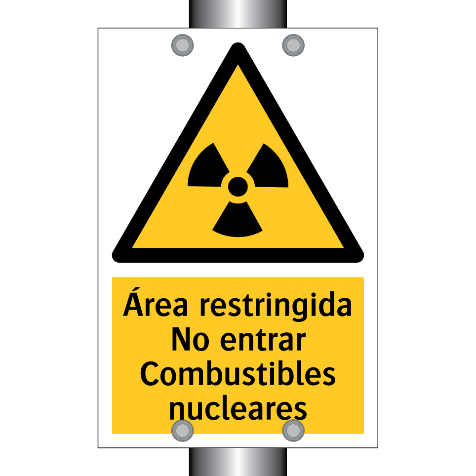 Área restringida No entrar Combustibles nucleares