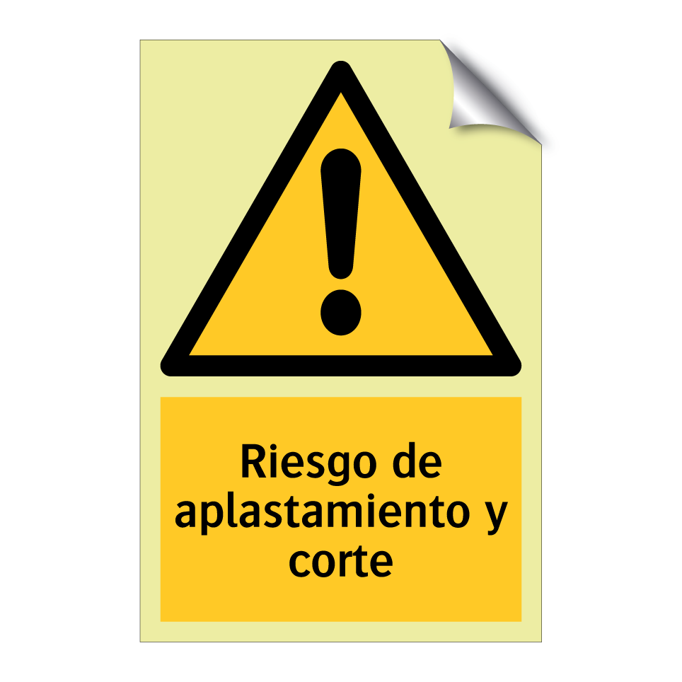 Riesgo de aplastamiento y corte
