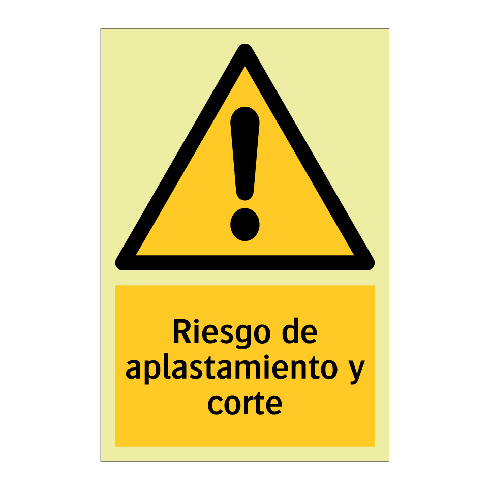 Riesgo de aplastamiento y corte