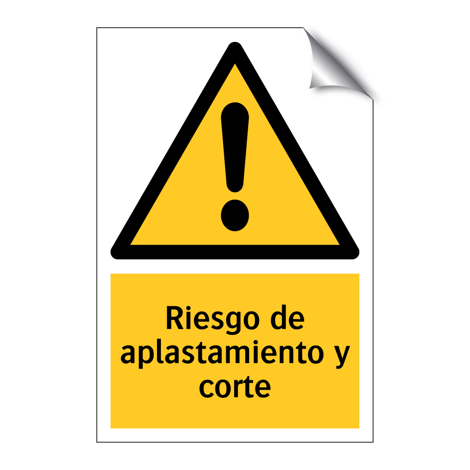 Riesgo de aplastamiento y corte