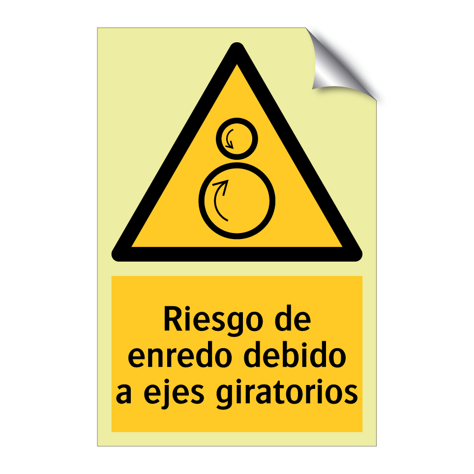 Riesgo de enredo debido a ejes giratorios
