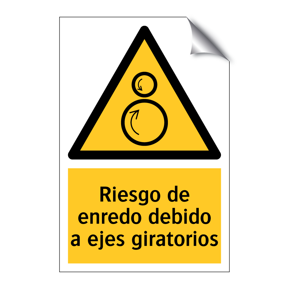 Riesgo de enredo debido a ejes giratorios