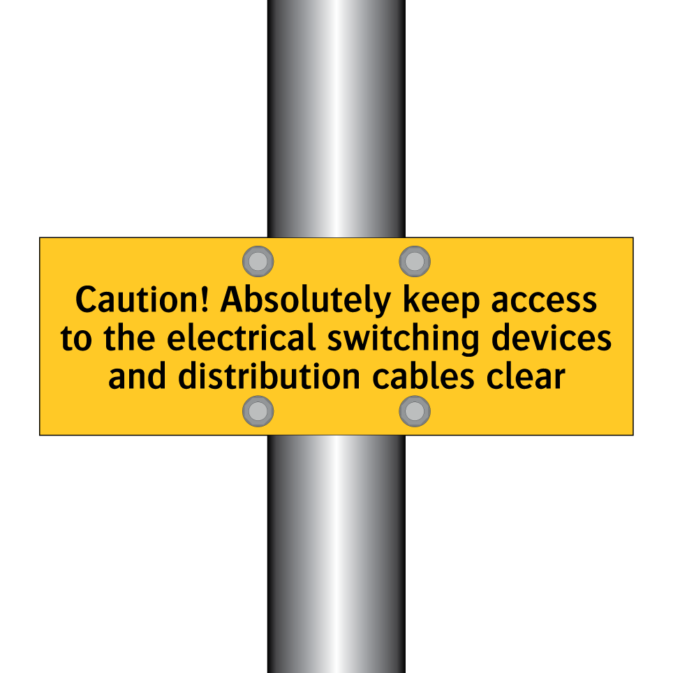 Caution! Absolutely keep access to the electrical switching devices and distribution cables clear