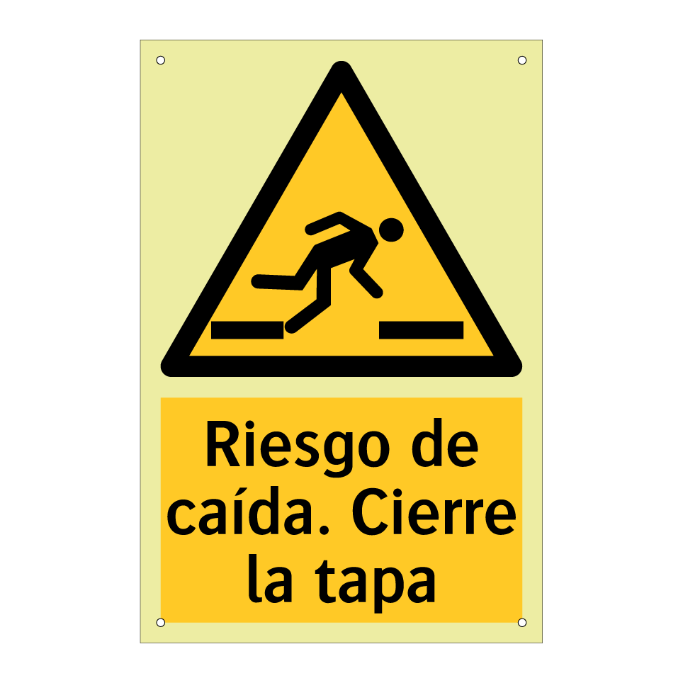 Riesgo de caída. Cierre la tapa