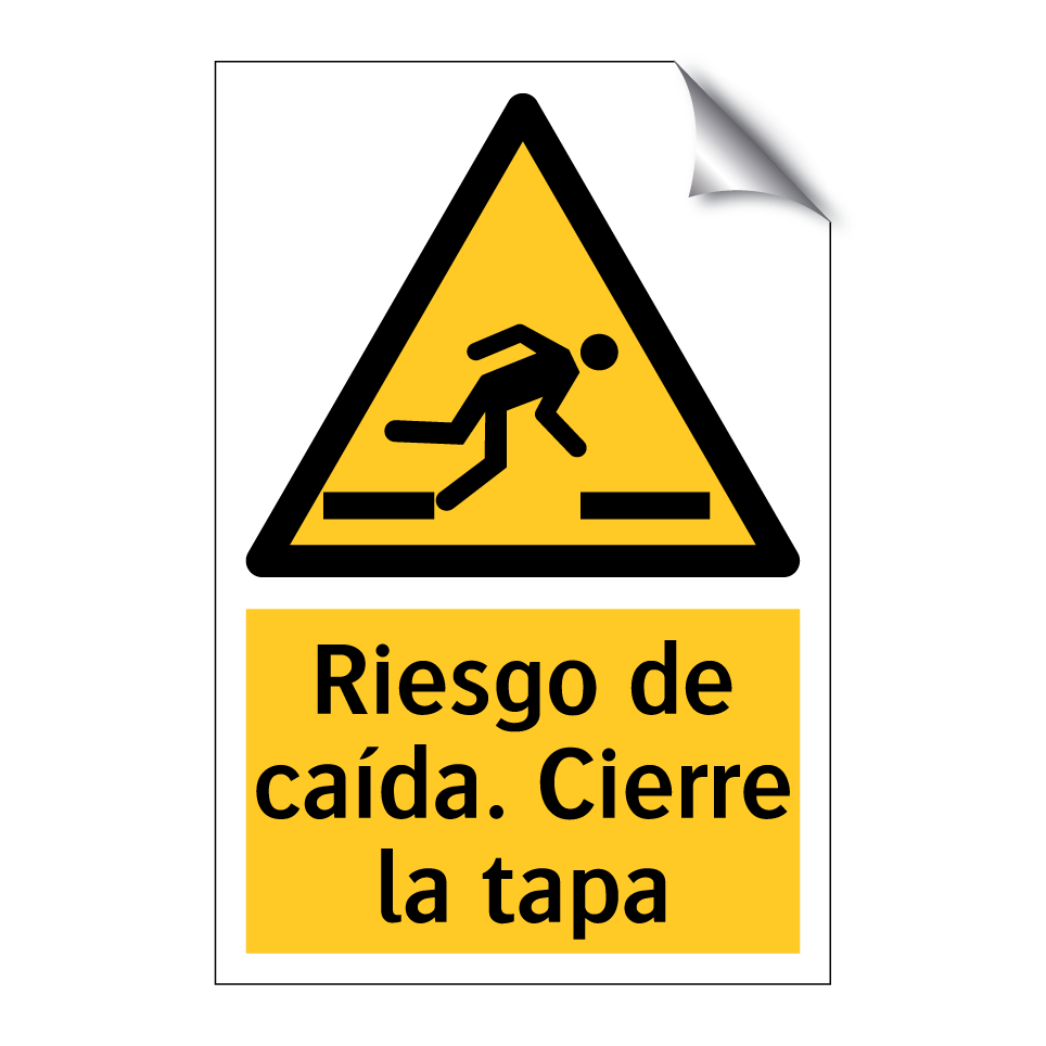 Riesgo de caída. Cierre la tapa