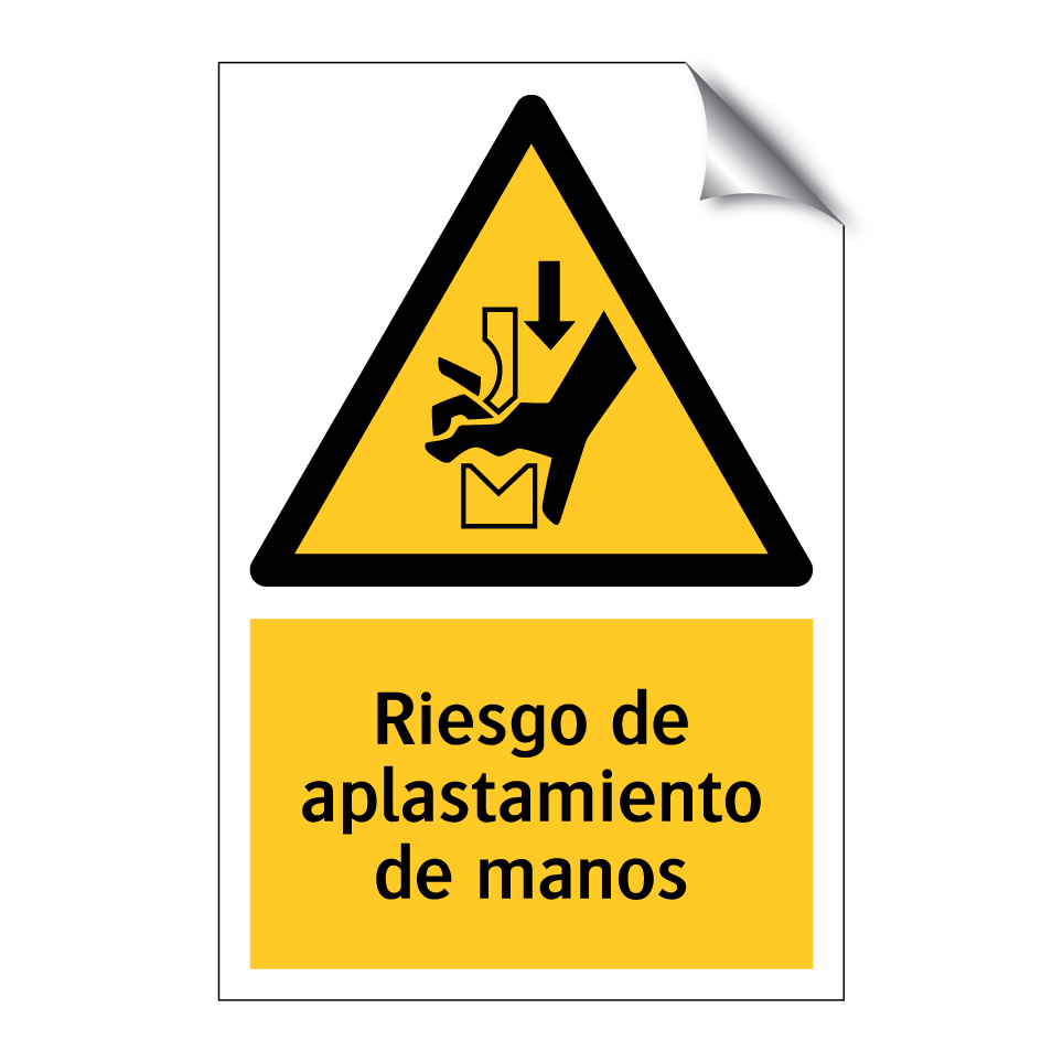 Riesgo de aplastamiento de manos