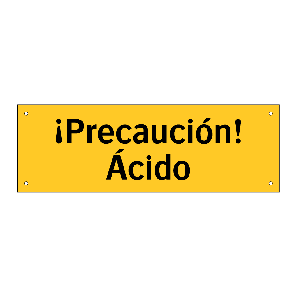 ¡Precaución! Ácido