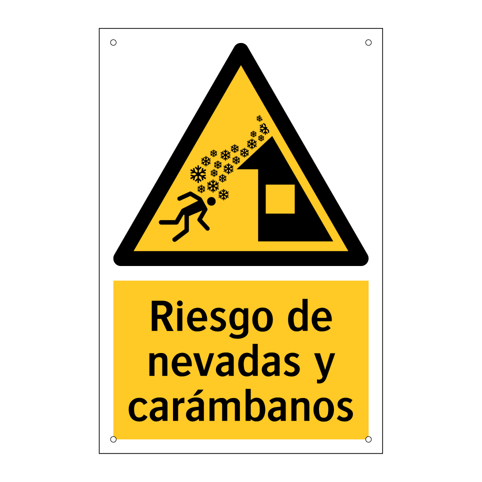 Riesgo de nevadas y carámbanos