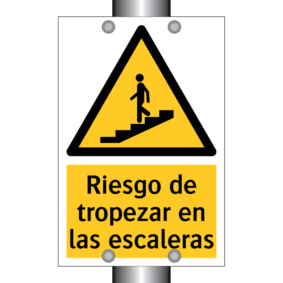 Riesgo de tropezar en las escaleras
