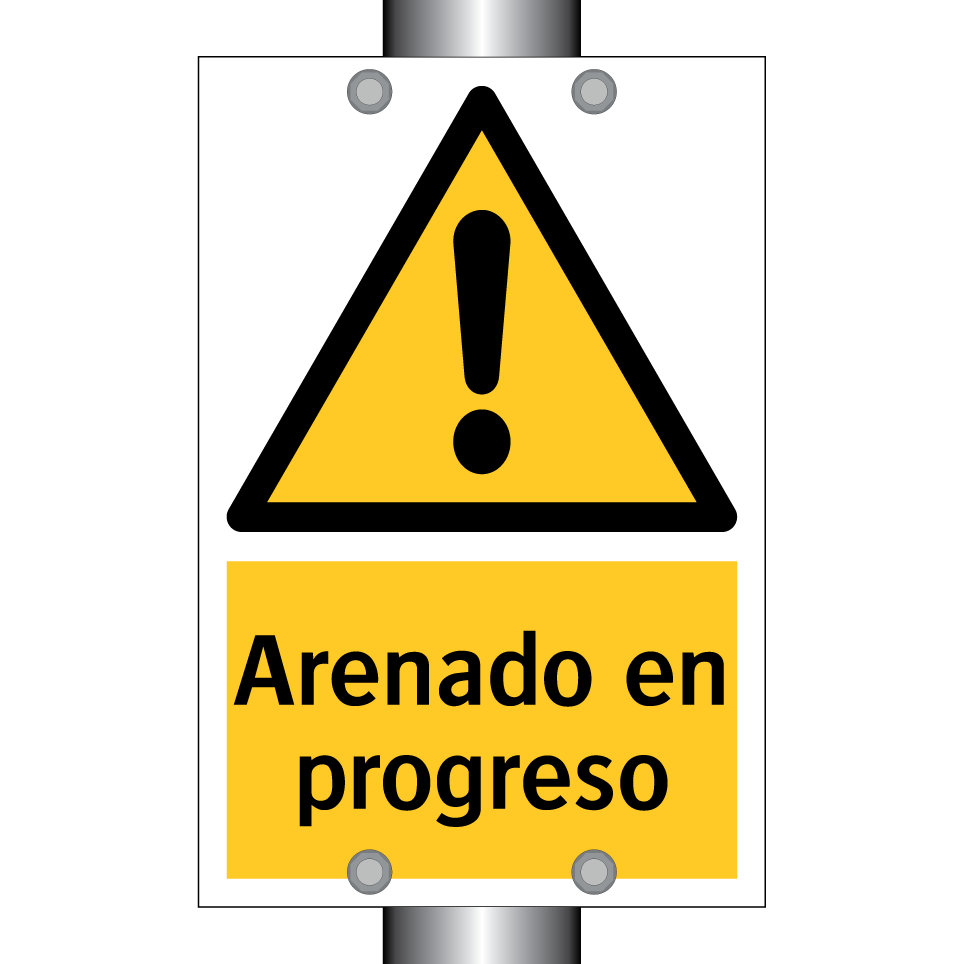 Arenado en progreso