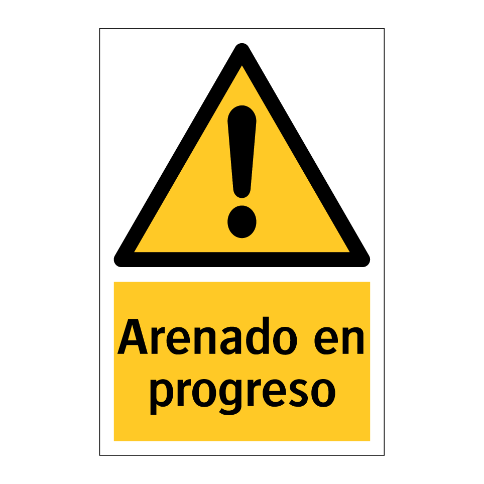 Arenado en progreso