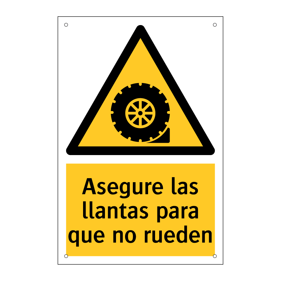 Asegure las llantas para que no rueden