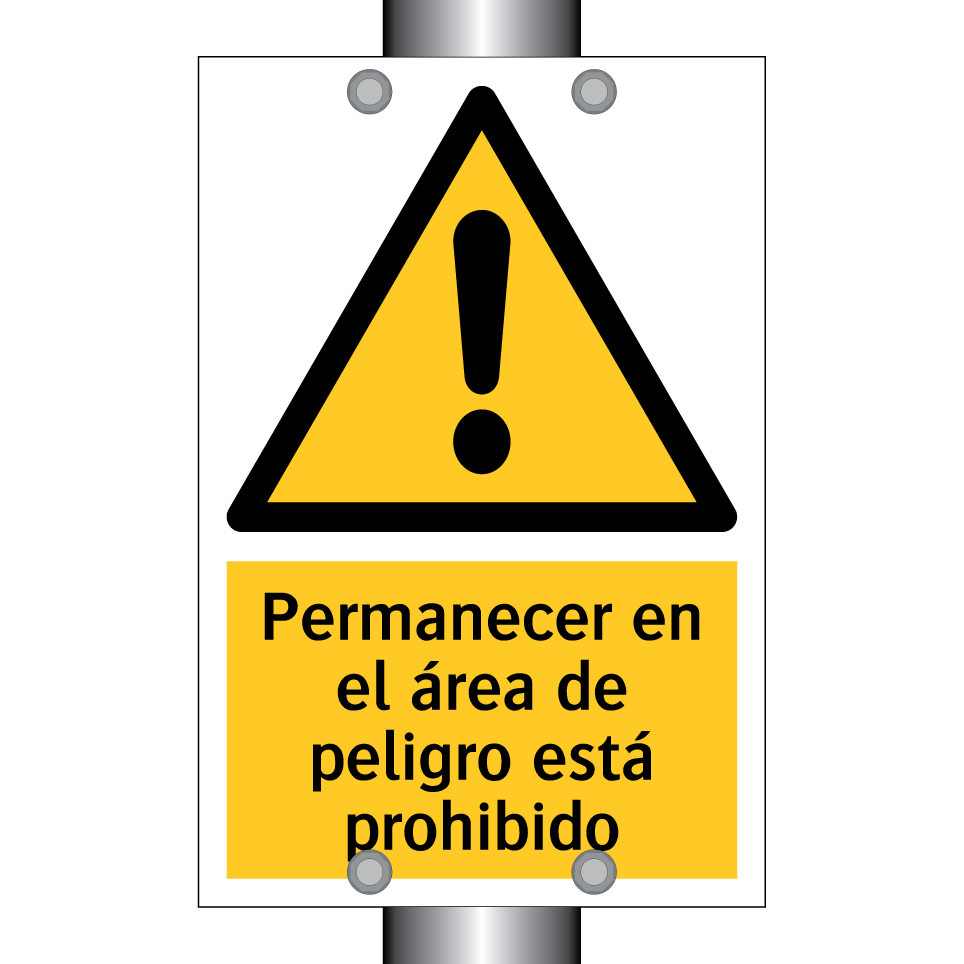 Permanecer en el área de peligro está prohibido